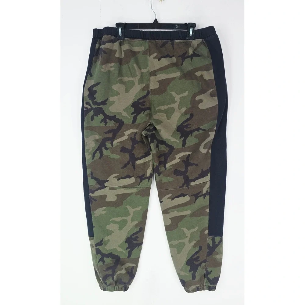 Nike Air Jordan Camo Fleece Joggers Mens Large Green Black CU2062-222 Read